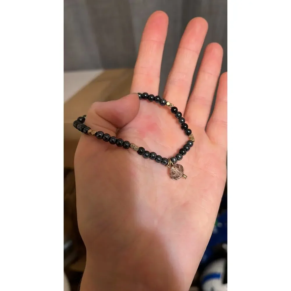Stone Elastic Bracelet with charm
